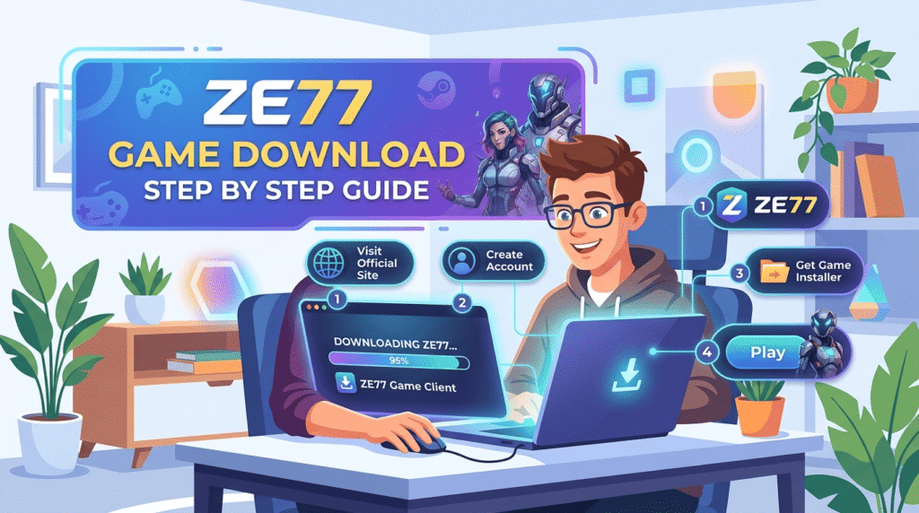 ZE77 Game Download ပြုလုပ်ပြီး အခမဲ့ဘောနပ်များကို ရယူပါ